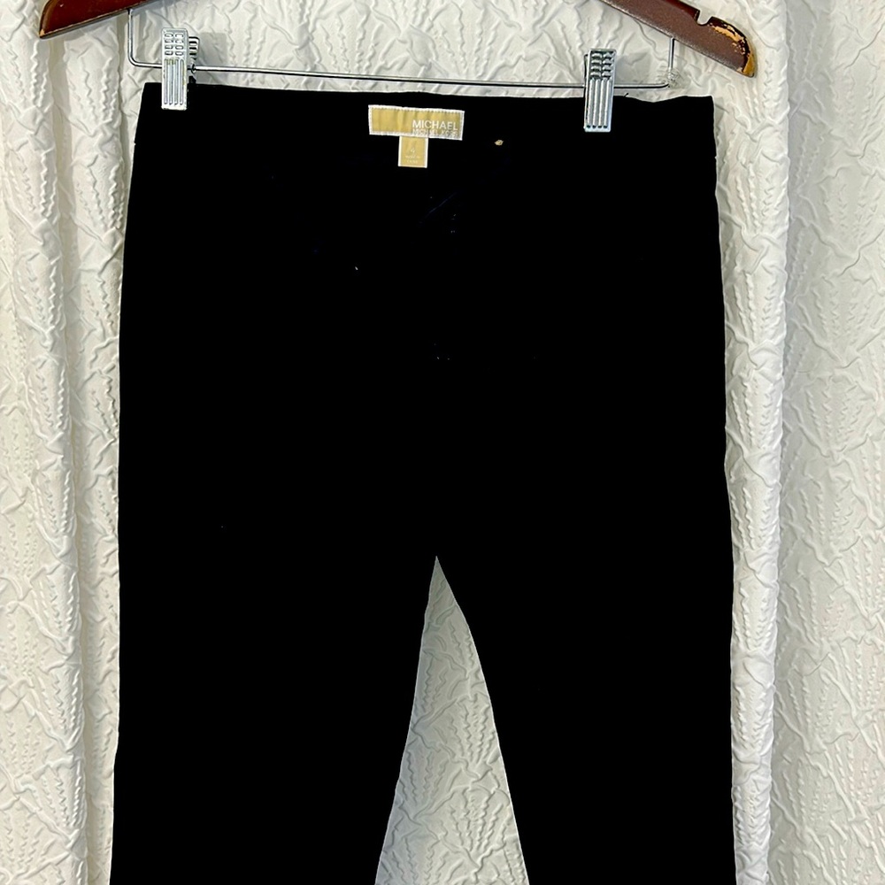Black slacks, straight leg